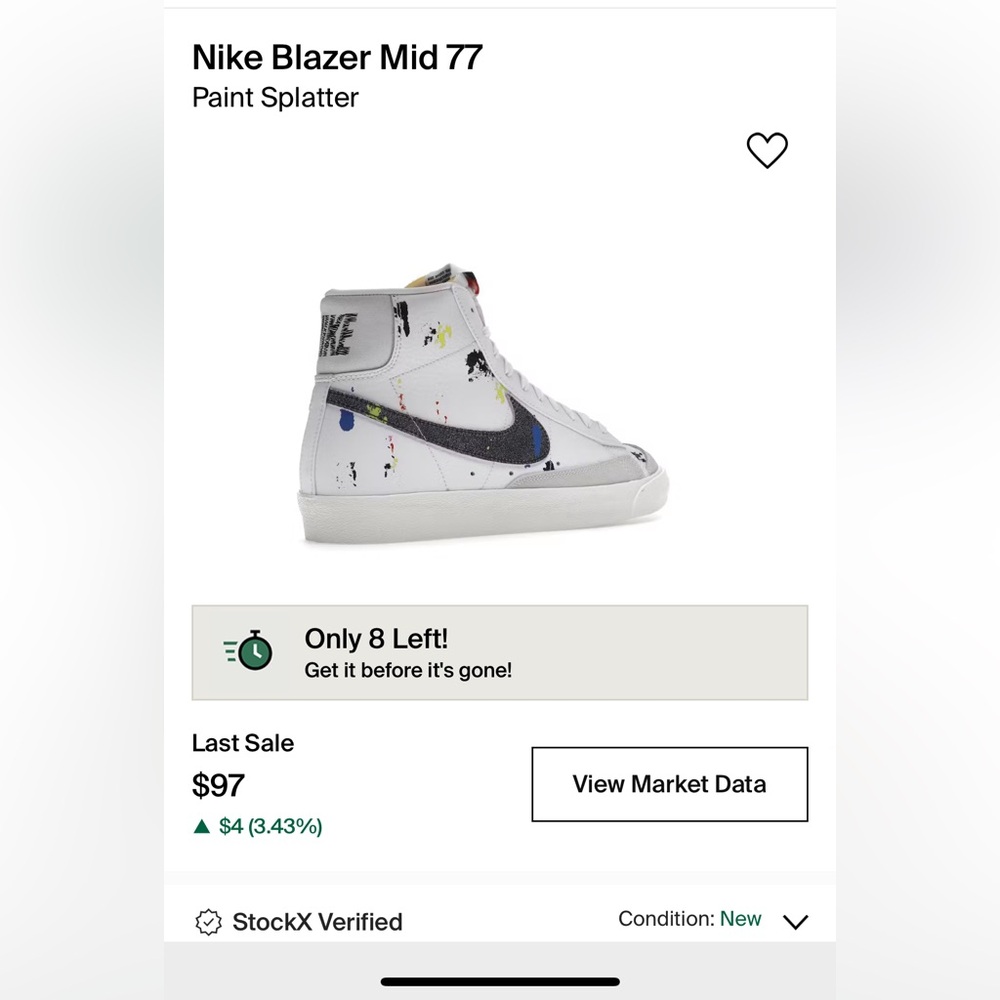 Nike blazer mid 77 paint splatter